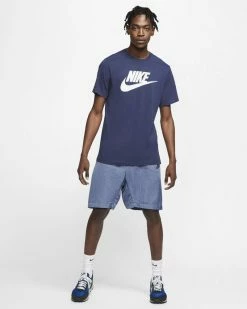 Nike Sportswear Bleu Marine Tee-shirt Pour Homme -Magasin De Mode ar5004 411 t shirt nike sportswear bleu marine homme ar5004 411 04