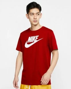 Nike Sportswear Rouge & Blanc Tee-shirt Pour Homme