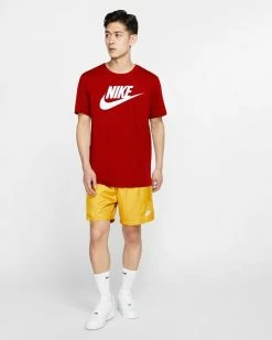 Nike Sportswear Rouge & Blanc Tee-shirt Pour Homme -Magasin De Mode ar5004 660 tee shirt nike sportswear bordeaux pour homme ar5004 660 03