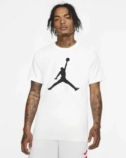 Nike Jordan Jumpman Blanc & Noir Tee-shirt Pour Homme