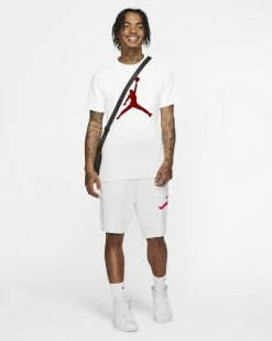 Nike Jordan Jumpman Blanc & Rouge Tee-shirt Pour Homme -Magasin De Mode cj0921 102 t shirt jordan jumpman blanc rouge pour homme cj0921 102 03