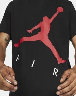 Nike Jordan Jumpman Air Noir Et Rouge Tee-shirt Pour Homme -Magasin De Mode cv3425 010 t shirt jordan jumpman air noir rouge pour homme cv3425 010 04