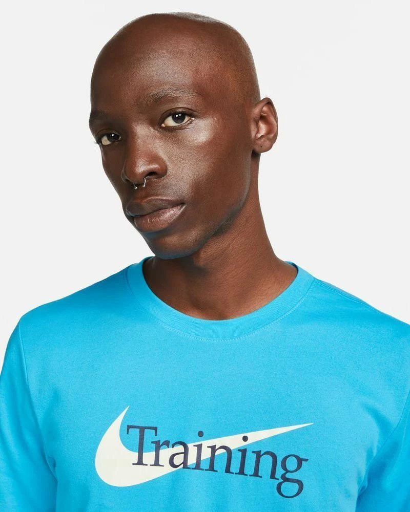 Nike Dri-FIT Bleu Tee-shirt De Training Pour Homme 3 Nike Dri-FIT Bleu Tee-shirt De Training Pour Homme – Image 3