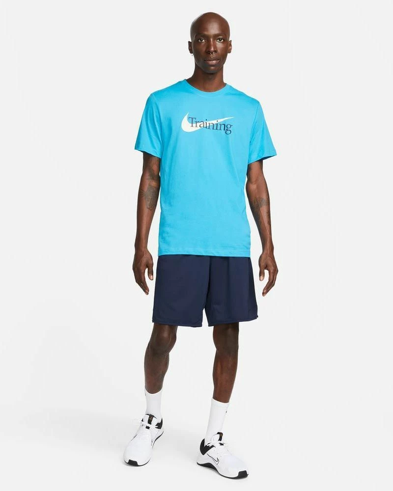 Nike Dri-FIT Bleu Tee-shirt De Training Pour Homme 4 Nike Dri-FIT Bleu Tee-shirt De Training Pour Homme – Image 4