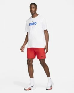 Nike Dri-FIT « HWPO » Blanc & Bleu Tee-shirt De Training Pour Homme -Magasin De Mode da1594 101 tee shirt de training nike dri fit hwpo pour homme da1594 101 04