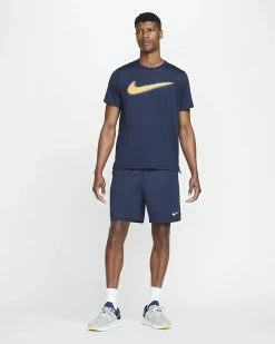 Nike Dri-FIT Bleu Marine Short De Training Pour Homme -Magasin De Mode dd1887 451 short de training nike pour homme dd1887 451 07