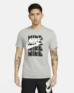 Nike Sportswear Gris Tee-shirt Pour Homme