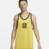 Nike Basketball Dri-FIT Jaune Débardeur Pour Homme