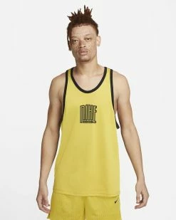 Nike Basketball Dri-FIT Jaune Débardeur Pour Homme