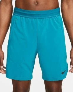 Nike Pro Dri-Fit Flex Vent Max 8in Bleu Short De Training Pour Homme