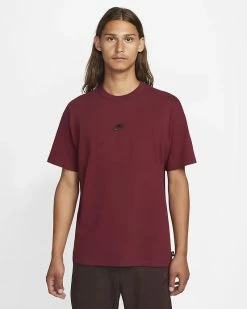 Nike Sportswear Premium Essentials Rouge Foncé Tee-shirt Pour Homme