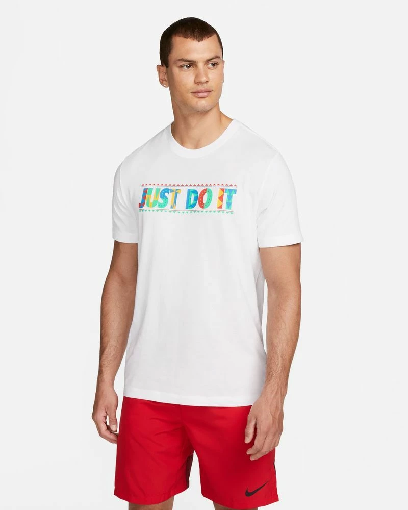 Nike Dri-FIT Blanc Tee-shirt De Training Pour Homme 1 Nike Dri-FIT Blanc Tee-shirt De Training Pour Homme