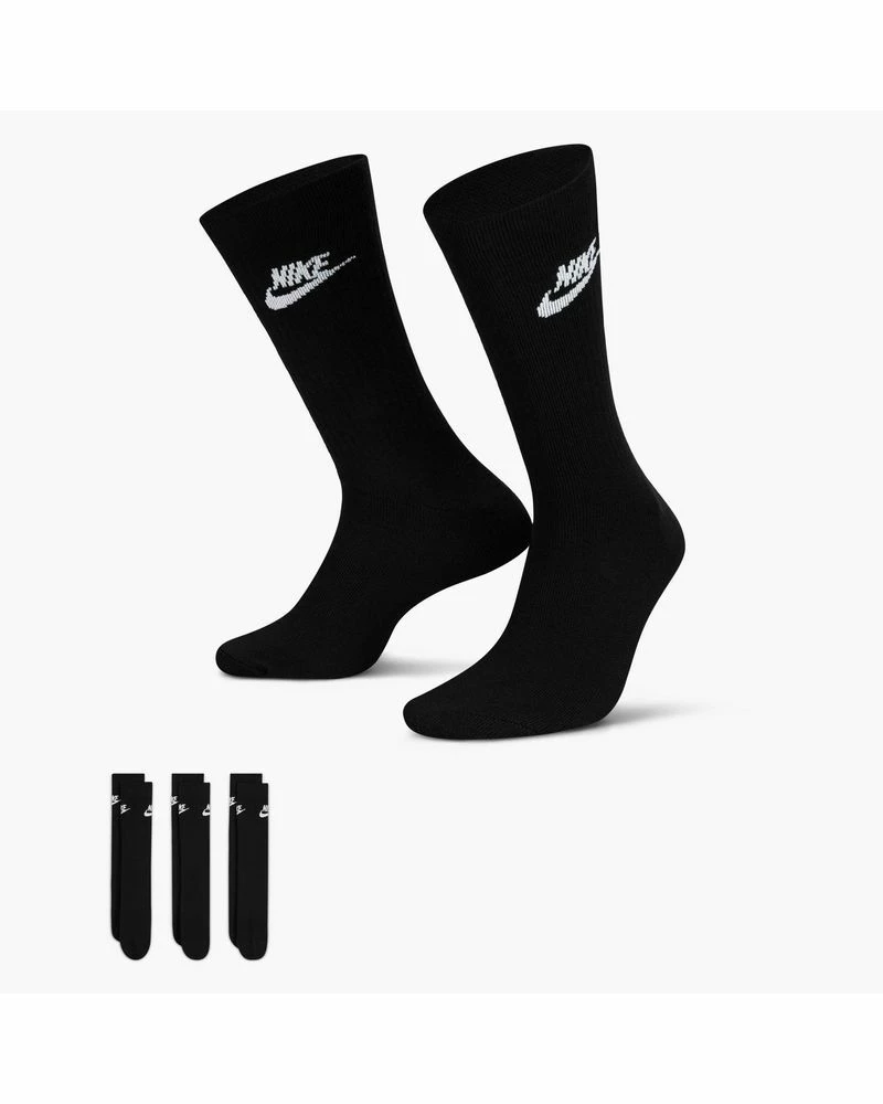 Nike Sportswear Everyday Essential Noir Lot De 3 Paires De Chaussettes 1 Nike Sportswear Everyday Essential Noir Lot De 3 Paires De Chaussettes