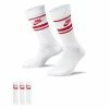 Nike Sportswear Everyday Essential Blanc & Rouge Lot De 3 Paires De Chaussettes