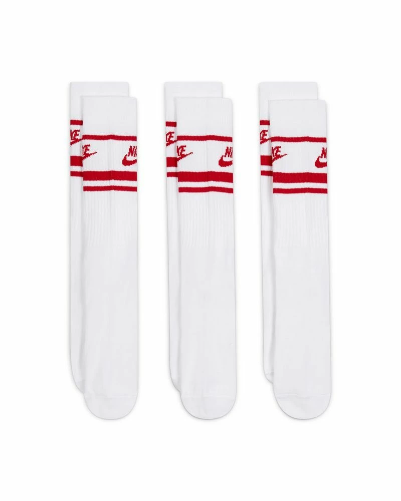 Nike Sportswear Everyday Essential Blanc & Rouge Lot De 3 Paires De Chaussettes 2 Nike Sportswear Everyday Essential Blanc & Rouge Lot De 3 Paires De Chaussettes – Image 2