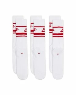 Nike Sportswear Everyday Essential Blanc & Rouge Lot De 3 Paires De Chaussettes 6 Nike Sportswear Everyday Essential Blanc & Rouge Lot De 3 Paires De Chaussettes -Magasin De Mode dx5089 102 chaussettes nike sportswear everyday essential dx5089 102 03