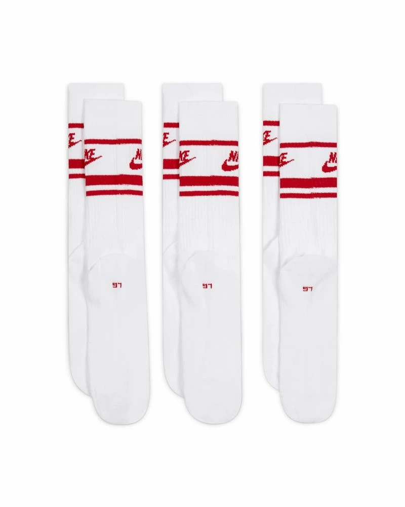 Nike Sportswear Everyday Essential Blanc & Rouge Lot De 3 Paires De Chaussettes 3 Nike Sportswear Everyday Essential Blanc & Rouge Lot De 3 Paires De Chaussettes – Image 3