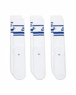 Nike Sportswear Everyday Essential Blanc & Bleu Royal Lot De 3 Paires De Chaussettes -Magasin De Mode dx5089 105 chaussettes nike sportswear everyday essential dx5089 105 03