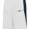 Nike Team Short Blanc Et Bleu Marine Short De Basket Pour Homme