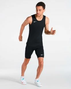 Nike Stock Muscle Noir Débardeur Pour Homme -Magasin De Mode nt0306 010 debardeur de running nike stock muscle noir homme nt0306 010 03 5