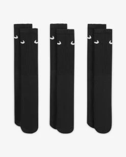 Nike Cushioned Noir Lot De 3 Paires De Chaussettes -Magasin De Mode sx4508 001 chaussettes nike cushioned pour unisexe sx4508 001 03