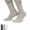 Nike Cushioned Noir/Gris/Blanc Lot De 3 Paires De Chaussettes