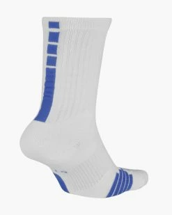 Nike Elite Crew Blanc & Bleu Chaussettes De Basket -Magasin De Mode sx7622 111 chaussettes de basket nike pour unisexe sx7622 111 03