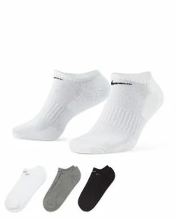 Nike Everyday Cushioned Noir/Gris/Blanc Lot De 3 Paires De Chaussettes
